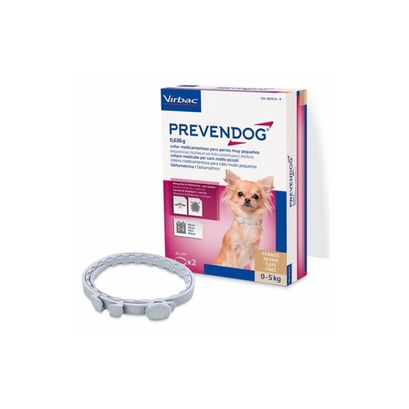 Prevendog Pack 2 Collares Antiparasitarios 0-5 kg