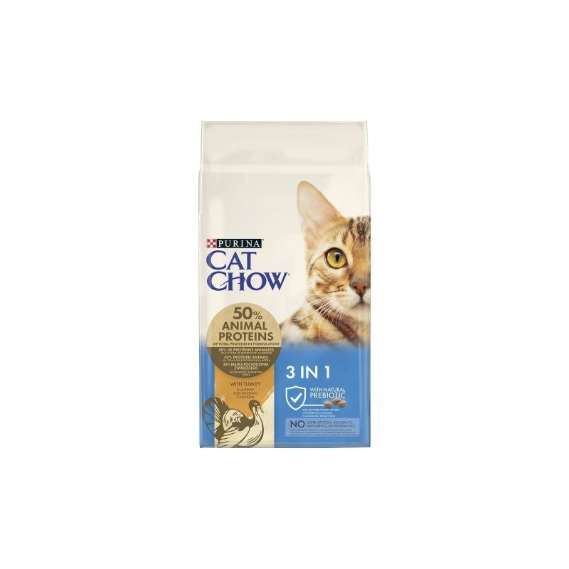Cat Chow 3 en 1 Pavo