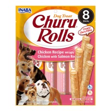 Churu Dog Rolls Frango com Salmão 12 gr x 8 Palitos