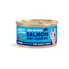 Edgar & Cooper Salmón y Pollo Trocitos en Salsa 85 Gr para Gatos
