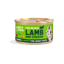 Edgar & Cooper Cordero y Pollo Trocitos en Salsa 85 Gr para Gatos