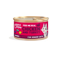 Edgar & Cooper Pollo y Pavo Senior Trocitos en Salsa 85 Gr para Gatos