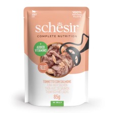 Schesir Cat Pouch Gelatina Atún con Salmón 85 Gr
