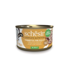 Schesir Cat Lata Gelatina Atún con Filetes de Pollo 85 Gr