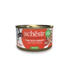 Schesir Cat Lata Gelatina Atún con Gambas 85 Gr