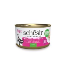 Schesir Cat Lata Gelatina Filetes de Pollo con Jamón 70 Gr