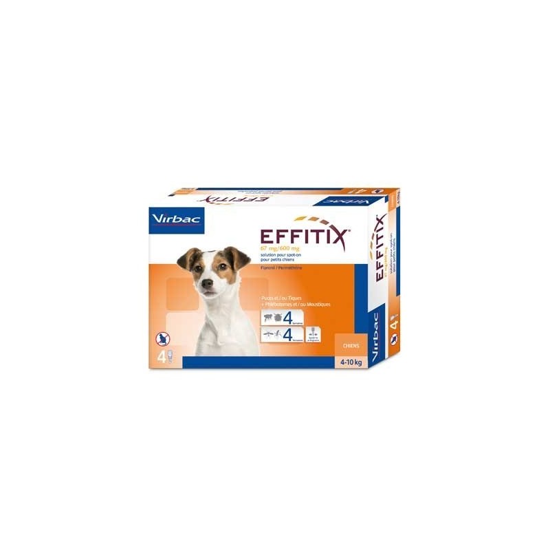 Effitix 4 Pipetas perros 4-10 Kg