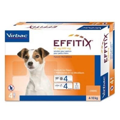 Effitix 4 Pipetas perros 4-10 Kg