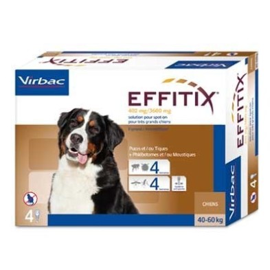 Effitix 4 Pipetas perros 40-60 Kg