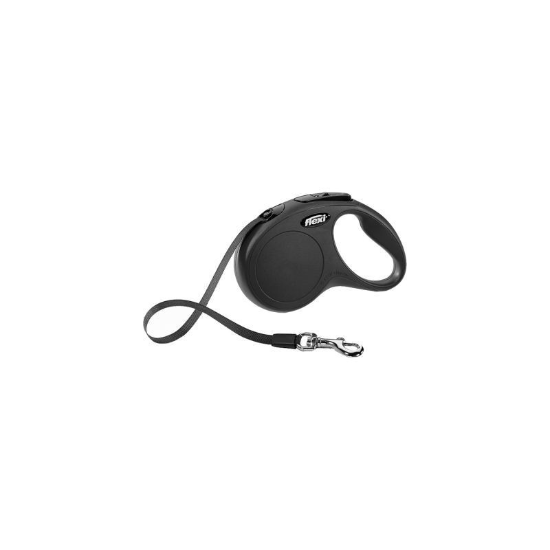 Flexi New Classic Cinta Negro M-L, 5 metros