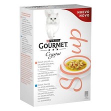 Purina Gourmet Crystal Soup Salmón y Atún 4 Sobres