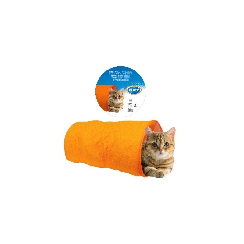 Duvo Túnel Cilíndrico para Gatos Naranja