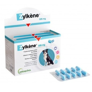 Zylkene Tranquilizante Perros Medianos 225 Mg de 100 Cápsulas