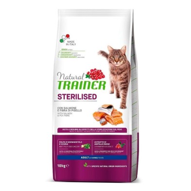Natural Trainer Cat Adult Sterilized Salmón 10 Kg